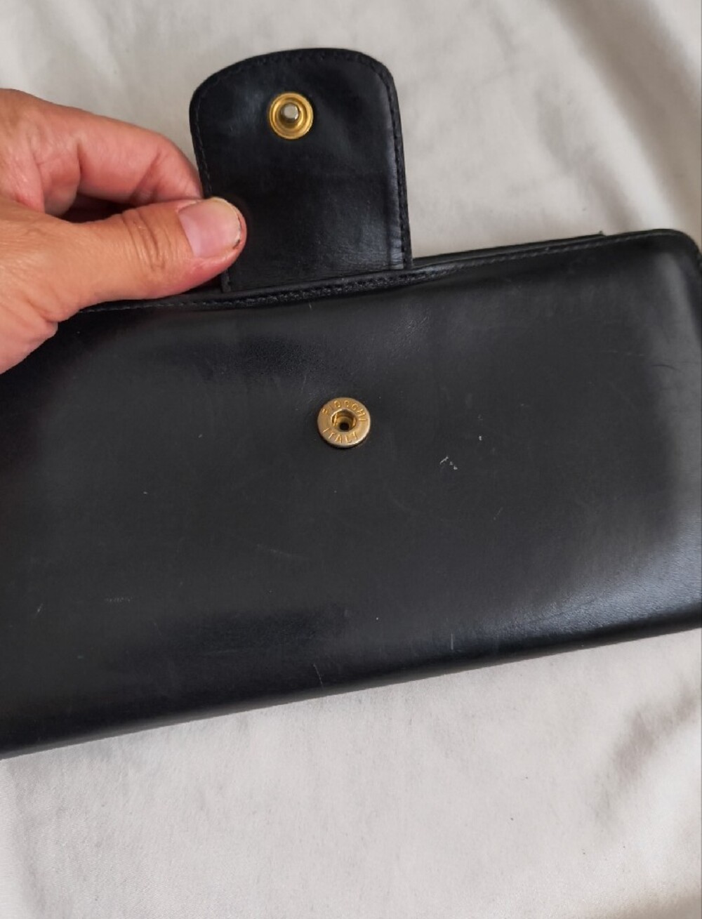 Celine Paris Black Leather Wallet with Gold Hardware - Picture 12 of 15